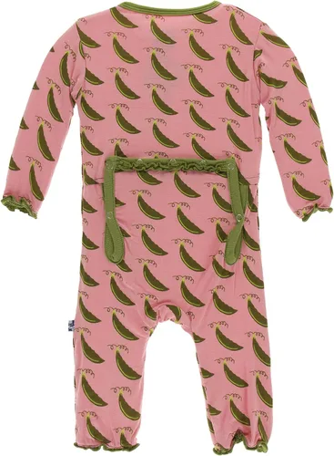 Miniatura 2 de KicKee Pants Overol sólido con volantes y cremallera, 0-3 Months