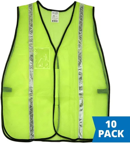 Miniatura 2 de JJ Keller SAFEGEAR - Chaleco de seguridad universal, malla de poliéster, 10 unidades, color naranja