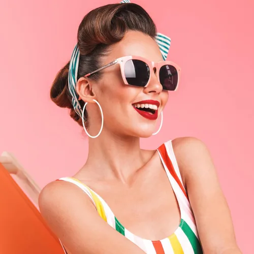 Miniatura 6 de 2Pcs Hoop Earrings for Women 70s 80s 90s Large Retro Neon Earrings 60mm Hoop Earrings Cute Beach Earrings Party Earrings Accessories for Women