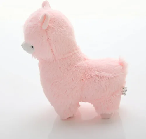 Miniatura 4 de Cuddly - Muñeca grande de alpaca suave, peluche de cordero de llama, 7 pulgadas, el mejor regalo de cumpleaños para niños (rosa)