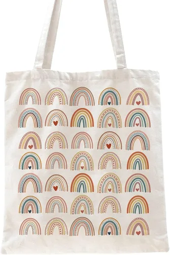 Miniatura 2 de Regalos inspiradores para mujeres, bolsas de arco iris para niñas, bolsa de mano bohemia de arcoíris para ella, pared de arcoíris, regalos