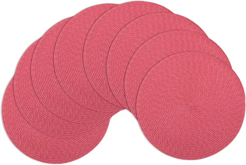 Miniatura 43 de Winknowl Juego de 4 manteles individuales redondos trenzados, lavables, tejidos resistentes al calor, para mesas de cocina, comedor, manteles Beige