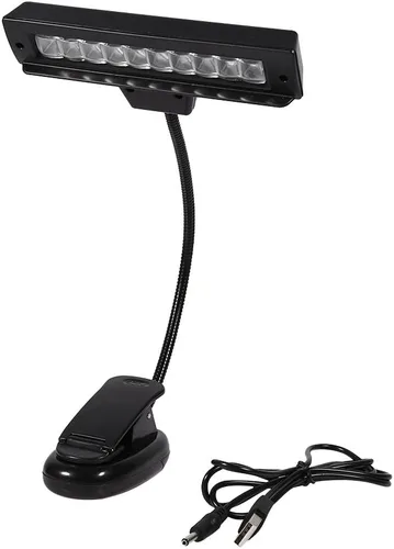 Miniatura 2 de FastUU Luz de escritorio portátil, lámpara de cabecero con clip en la lámpara de cama, lámpara de lectura, soportes de música, pianos