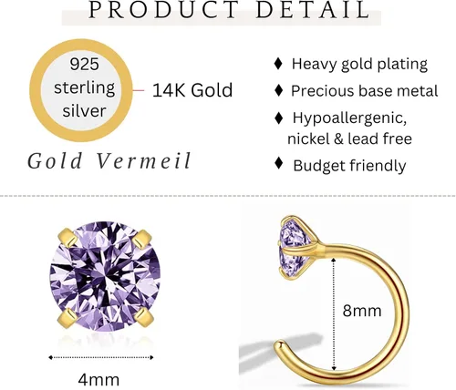 Miniatura 53 de Aretes pequeños de plata de ley 925 para mujer