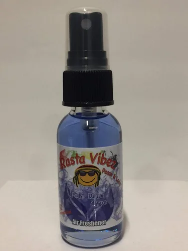 Rasta Vibez Ambientador tipo Polo Blue - Aerosol 100% ultra concentrado a base de aceite, ideal para baño, hogar, automóvil, oficina y más, efectos