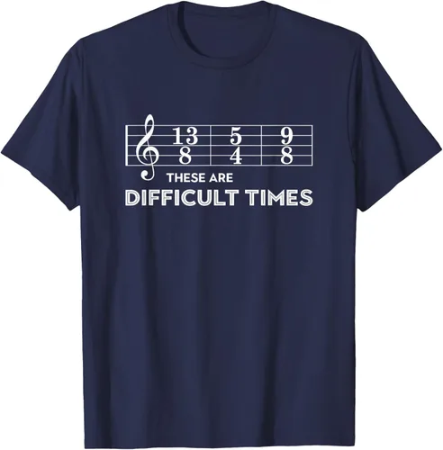 Miniatura 50 de Musician - Camiseta con texto en inglés "These are Difficult Times", talla S