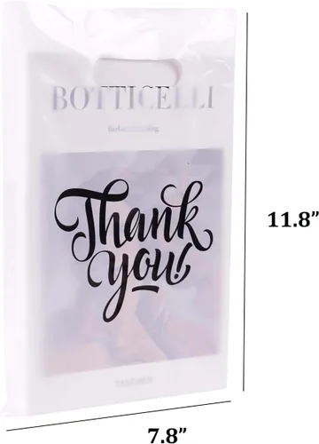 Miniatura 34 de ysmile Pequeña bolsa de compras de plástico negro con asa para pequeñas empresas Bolsa de plástico de mercancía troquelada bolsa de polietileno 100