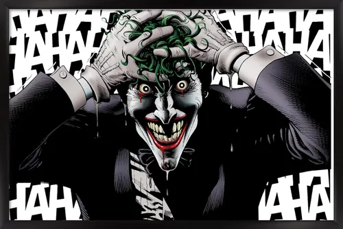 Miniatura 8 de Trends International DC Comics The Joker - Póster de pared loco, 14.725 x 22.375 pulgadas, versión enmarcada de madera de granero