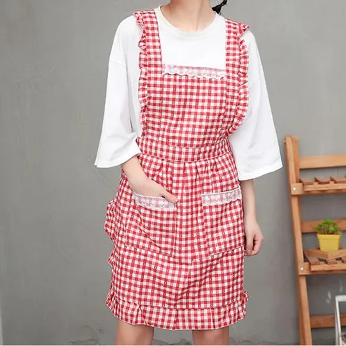 Miniatura 4 de Bonito delantal para mujer con bolsillos, delantal clásico vintage, delantal de cocina de 34 x 27 pulgadas, perfecto para cafetería, hornear, cocinar