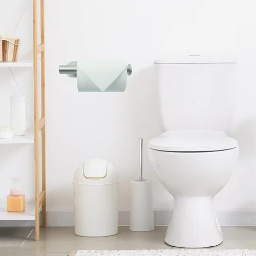 Miniatura 2 de Soporte autoadhesivo de acero inoxidable para papel higiénico, sin taladrar, adecuado para baño, cocina, RV (níquel cepillado)