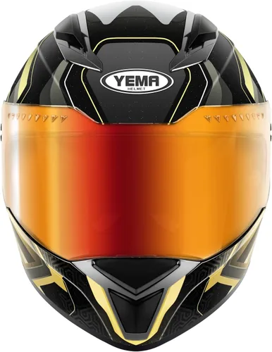 Miniatura 2 de YEMA DOT Approved Full Face Motorcycle Helmet for Adults, Unisex Moped & Street Bike Helmet with Adjustable Air Vents - Lightweight, Comfortable Fit