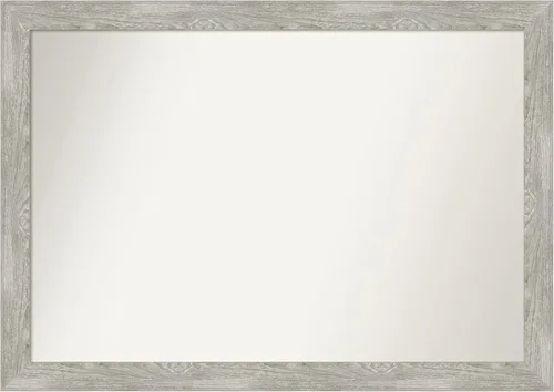 Miniatura 25 de Amanti Art Espejo de baño gris para sobre el fregadero, 31 x 48 pulgadas, espejo de tocador rectangular estrecho de color gris, marco de madera
