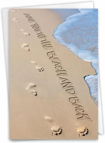 Miniatura 9 de The Best Card Company - 1 Tarjeta en blanco para todas las ocasiones - Tarjeta de notas del océano tropical con sobre - Life's a Beach A C6328AOCB