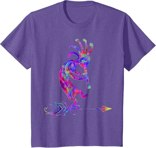 Miniatura 61 de Native American Kokopelli With Feather 2 - Camiseta Fan Fun, Negro, S