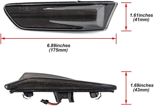 Miniatura 8 de Luces LED de marcador lateral para Infiniti G35 Coupe Skyline V35 2003-2007 lente ahumada ámbar LED delantero Fender intermitentes Conjunto