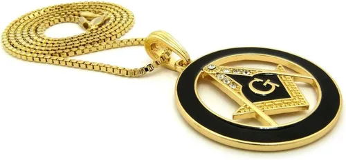 Miniatura 3 de Collar de cadena con colgante de brújula Freemassons Masonic G para hombre, 24 pulgadas