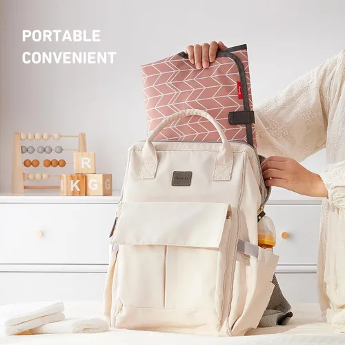 Miniatura 5 de Babebay Cambiador de pañales portátil impermeable, tapete cambiador de viaje plegable para bebé, niña, niño, estación de cambio de viaje ligera