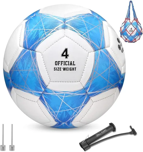 Miniatura 8 de STEEFAN Balón de fútbol verde azulado/azul/rosa, tamaño 3/4/5 para jugar al aire libre, pelota oficial de fútbol que cambia de color con agujas