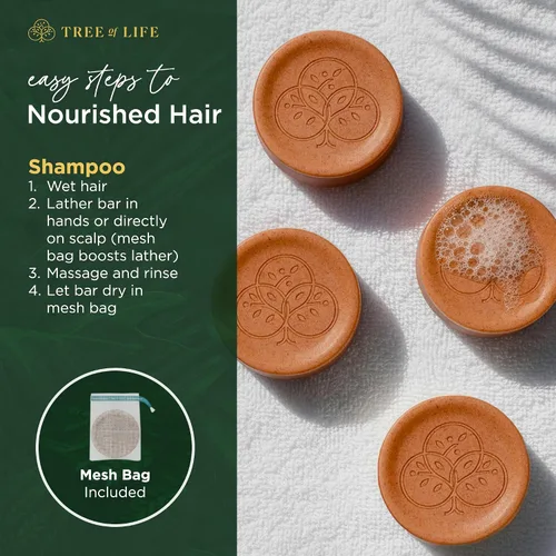Miniatura 6 de Tree of Life Barra de champú de agua de arroz, cuidado del cabello con proteína de arroz sin sulfato que fortalece, repara y proporciona control