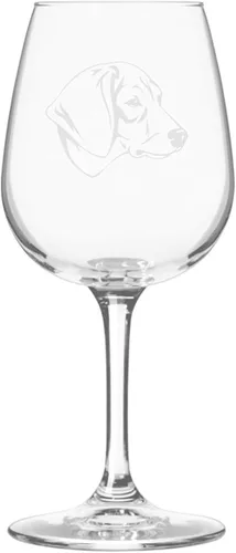 Miniatura 277 de Copa de vino de 12.75 onzas con diseño de perro grabado