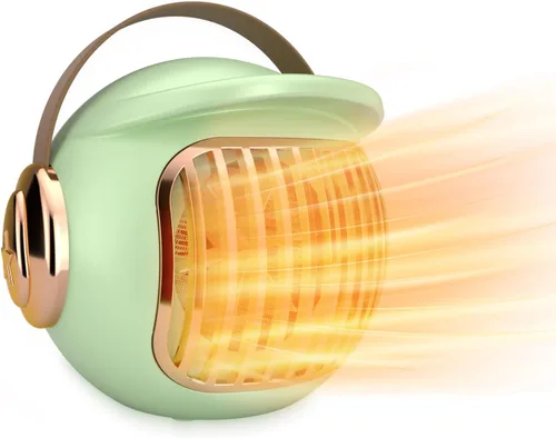 Calentador de espacio, calentador portátil para escritorio de oficina, mini calentador de tienda de campaña de 400 W para campamento (uso en Manzana