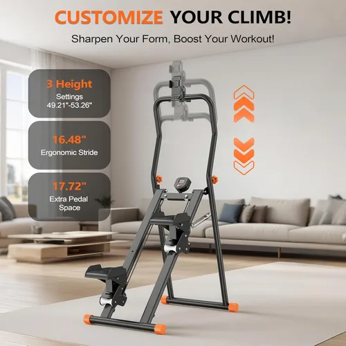 Miniatura 7 de EPHESPORT Stair Stepper for Home Gym, 2.0 Stair Climber with 3-Level Adjustable Resistance, Non-Slip Pedals, Digital Monitor & Phone Holder