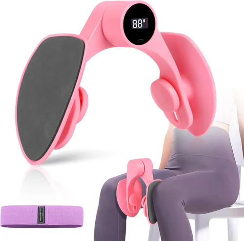 Entrenador pélvico para mujeres y hombres – Ejercitador de cadera con resistencia de resorte ajustable, ejercitador Kegel tonificador para tu muslo