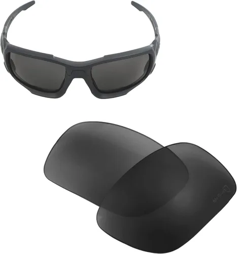 Miniatura 3 de Walleva Lentes de repuesto para gafas de sol Oakley Shocktube, múltiples opciones disponibles (negro, Mr. Shield Polarizado)