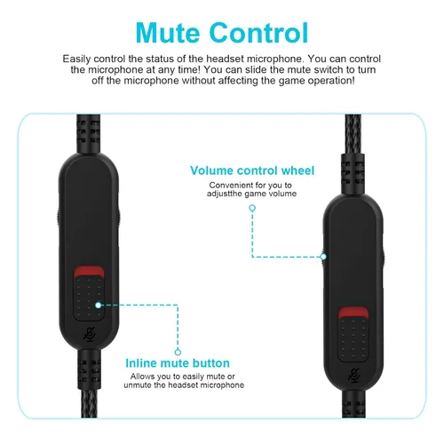 Miniatura 3 de Cable de audio Cloud Alpha de repuesto con controles de silencio y volumen compatible con auriculares Kingston Cloud Alpha y Cloud Mix