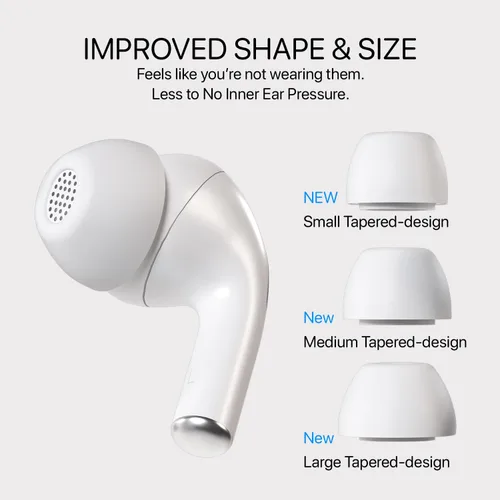 Miniatura 4 de AirFoams Pro Active Ultra V10.0 - Almohadillas de repuesto de espuma viscoelástica para AirPods Pro 1 y 2, protector de silicona flexible