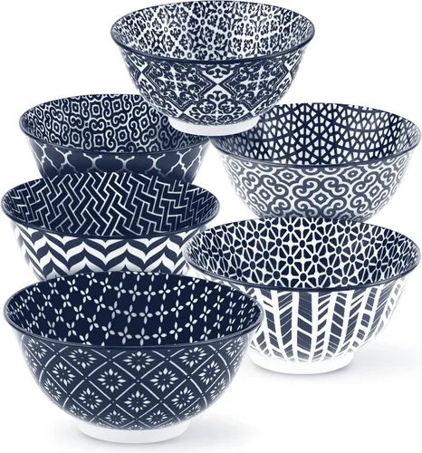 Miniatura 10 de KooK Tazones de sopa, cuenco para cereales, cerámica, cuencos para cocina, microondas, lavavajillas y congelador, platos de porcelana para pasta