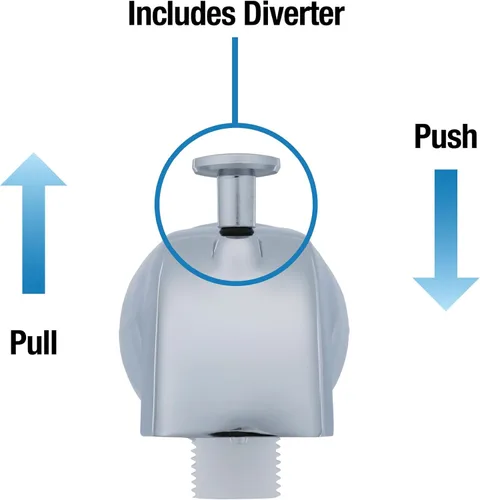 Miniatura 4 de DANCO Desviador en cromo 89266 Caño universal para bañera con accesorio de ducha de mano, paquete de 1