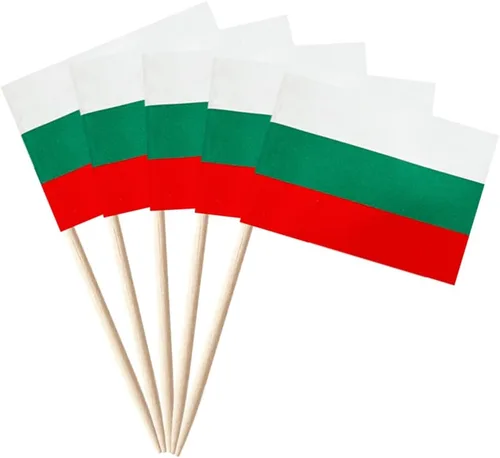 Miniatura 21 de stidsds 100 banderas de Albania con palillos de dientes de Albania, mini adornos pequeños para cupcakes albaneses, banderas de palo para fiesta