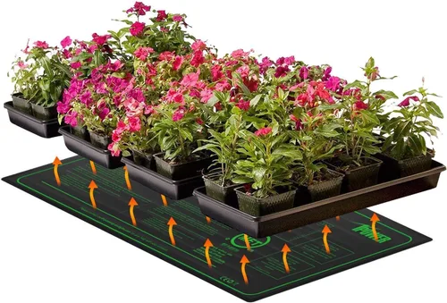Miniatura 4 de iPower GLHTMTSX2-A - Paquete de 2 alfombrillas de 10 x 20.5 pulgadas, duraderas, impermeables, para plántulas, almohadillas de iniciación