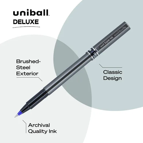 Miniatura 4 de uni-ball Deluxe 60027 - Bolígrafos de bola con micropunta, color azul