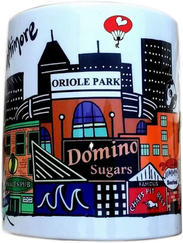 Miniatura 2 de BALTIMORE Md Souvenir - Taza de café colorida de larga distancia para regalo