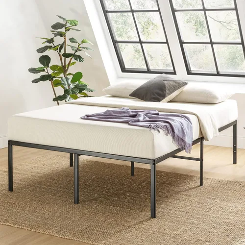 Miniatura 9 de Base de cama metálica de 18 pulgadas Best Price Mattress, con listones de acero de alta resistencia, color blanco, tamaño King