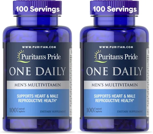 Puritan's Pride One Daily Cápsulas multivitamínicas para hombre, 100 unidades (paquete de 2)