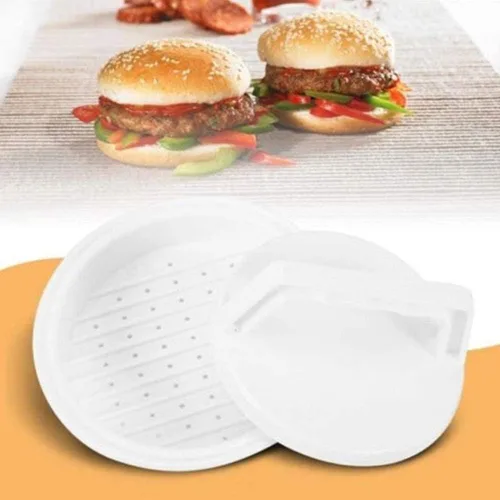 Miniatura 7 de Prensa de hamburguesas de 2 piezas, prensa de hamburguesa de plástico, juego de prensa de carne para hacer hamburguesas