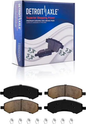 Miniatura 6 de Detroit Axle - Kit de freno delantero para Mitsubishi Raider 2005-2010 Dodge Dakota 2011 Ram Dakota Reemplazo 2006 2007 2008 2009 Rotores de freno