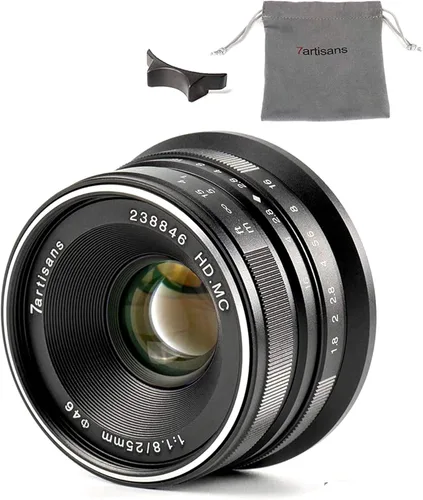 7artisans Lente vertical de formato APS-C F1.8 de 0.984 in compatible con Sony E-Mount A6500 A6300 A6000 A5100 A5000 EX-3 NEX-3N NEX-3R NEX-F3K