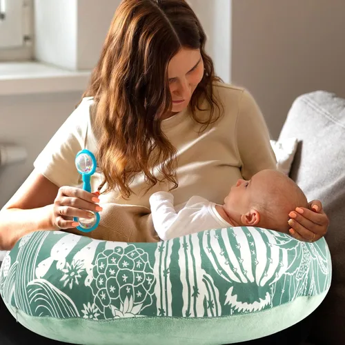 Miniatura 7 de Juego de 1 funda de almohada de lactancia, extraíble de doble cara para bebés, niñas y recién nacidos, funda elástica y suave reversible