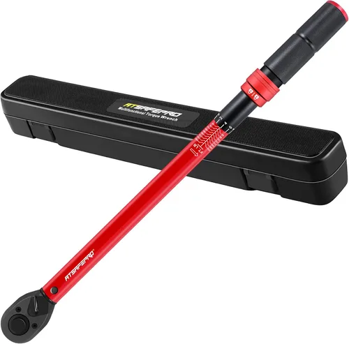 Miniatura 14 de ATsafepro Llave Dinamométrica Digital - Impulsor de 1/2 Pulgada y 5.1-340Nm (3.8-250.8 ft-lb), Llave Dinamométrica de Servicio Pesado con Zumbador