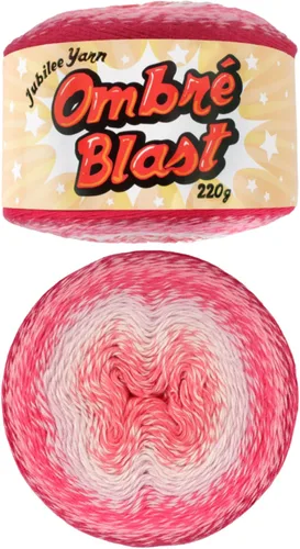 Miniatura 42 de JubileeYarn Hilo Ombré Blast - 220g/pastel Algodón Peso Bebé - Cripta de Hielo - 1 Pastel 119 Cripta de hielo