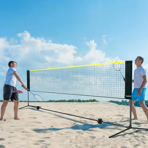 Miniatura 8 de VEVOR Badminton Net, Height Adjustable Volleyball Net, Wide Foldable Pickleball Net, Portable Easy Setup Tennis Net Set with Poles, Stand and Carry