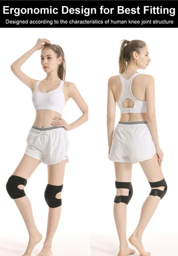 Miniatura 4 de Rodilleras para mujeres y hombres, rodilleras suaves de baile con bandas ajustables, rodilleras de voleibol para mujeres y hombres, rodilleras