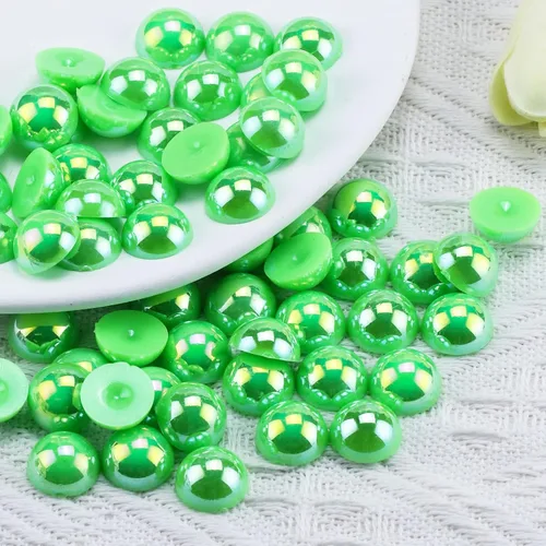Miniatura 41 de 1500 PIEZAS 4mm Perlas Blancas de Media Parte Plana para Manualidades Joyería Álbum de Recortes Decoración de Uñas, Perlas de Parte Plana para Blanco