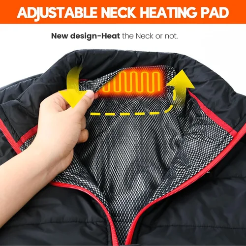 Miniatura 7 de DOACE Chaleco térmico mejorado para hombres y mujeres, chaleco de calefacción eléctrica inteligente, chaqueta térmica ligera (batería no incluida)