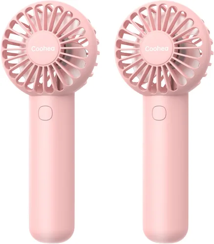 Miniatura 8 de Coohea Mini Ventilador de Mano, Diseño Pequeño y Bonito, 3 Velocidades Potentes, Batería Recargable USB Operada, Ventilador Personal Portátil