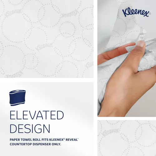 Miniatura 5 de Kleenex Reveal Dispensador de sistema de encimera (51904), 13.3” x 9” x 5.2”, se adapta a toallas de mano de papel plegadas de Kleenex, color gris